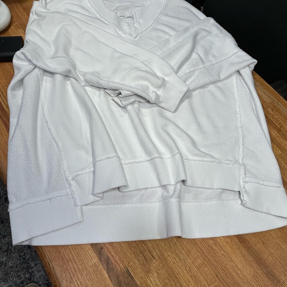 Aerie White V-Neck Sweater XL - Picture 6 of 9